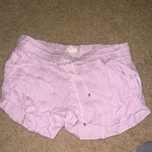 LOFT shorts, stretchy with a draw string. Lavender. Has pockets.